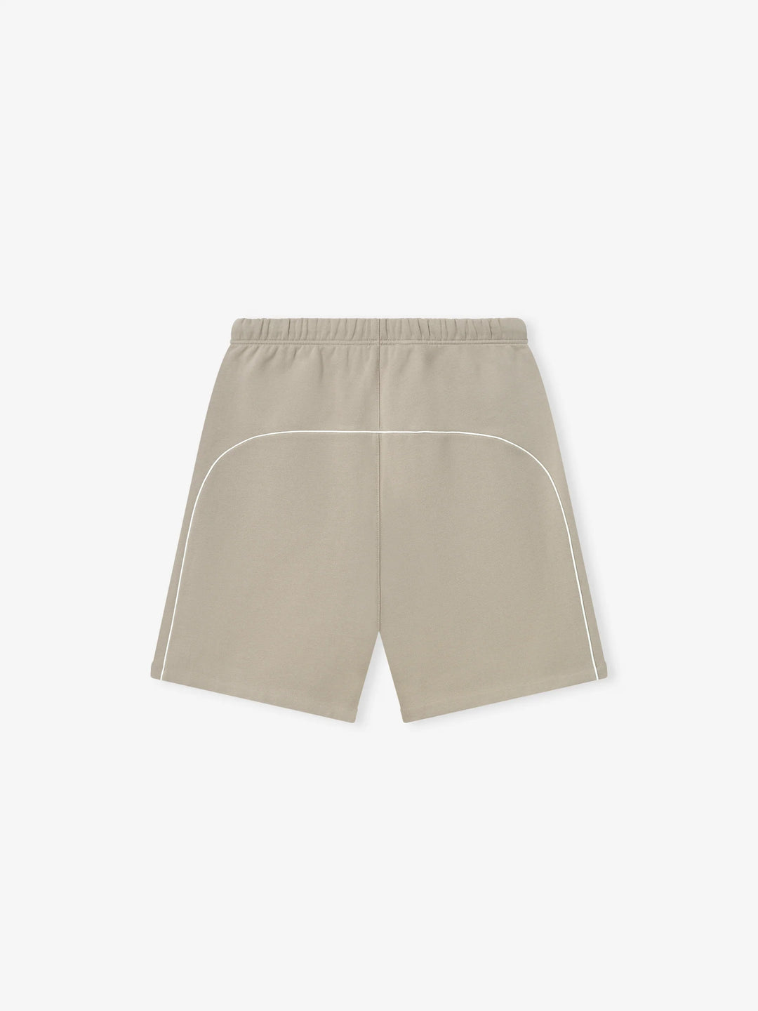 RELAXED FLEECE SWEATSHORT WITH PIPING - TIMBER/CLOUD