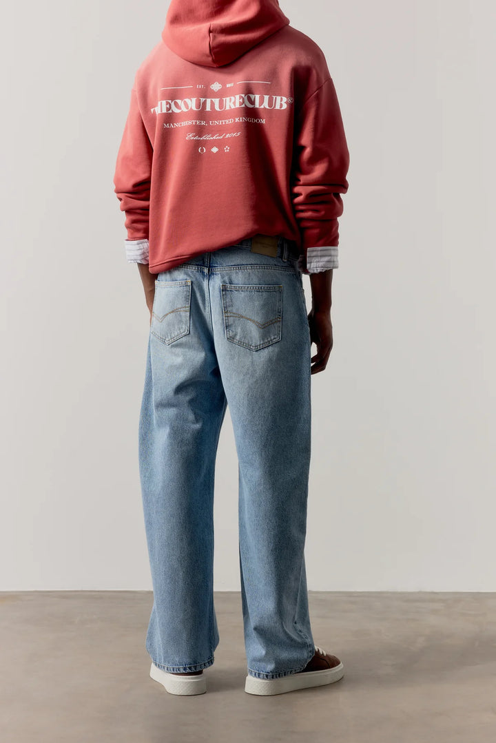 SKATER JEANS MID STONE WASH