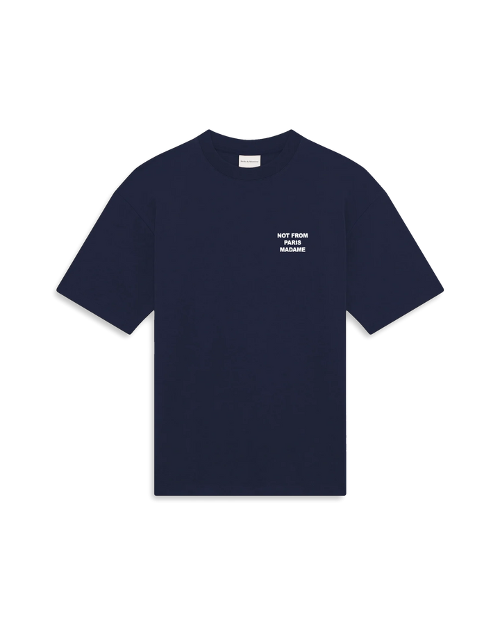 DRÔLE DE MONSIEUR T-SHIRT SLOGAN BLUE MARINE