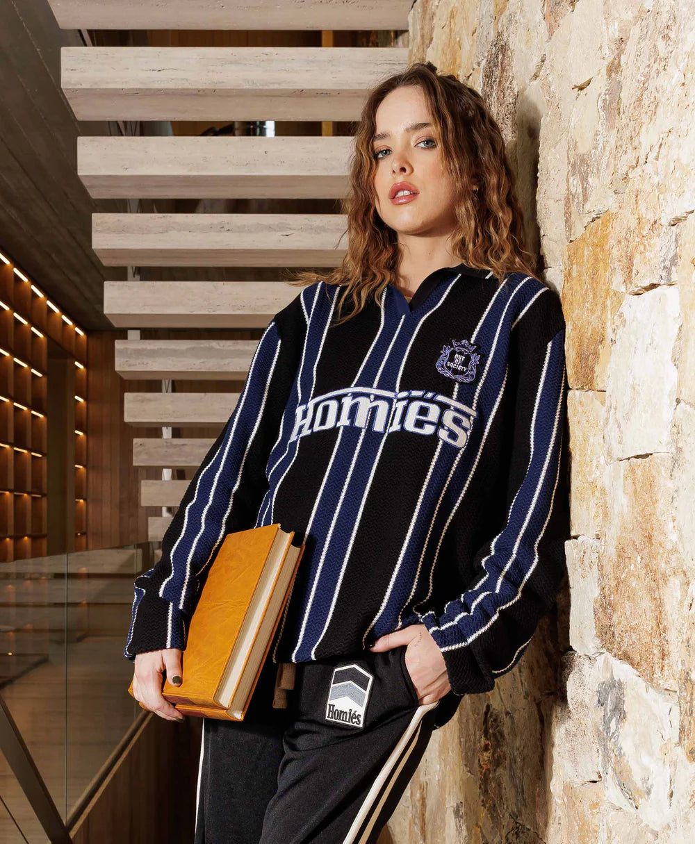 STRIPED POLO COTTON KNIT