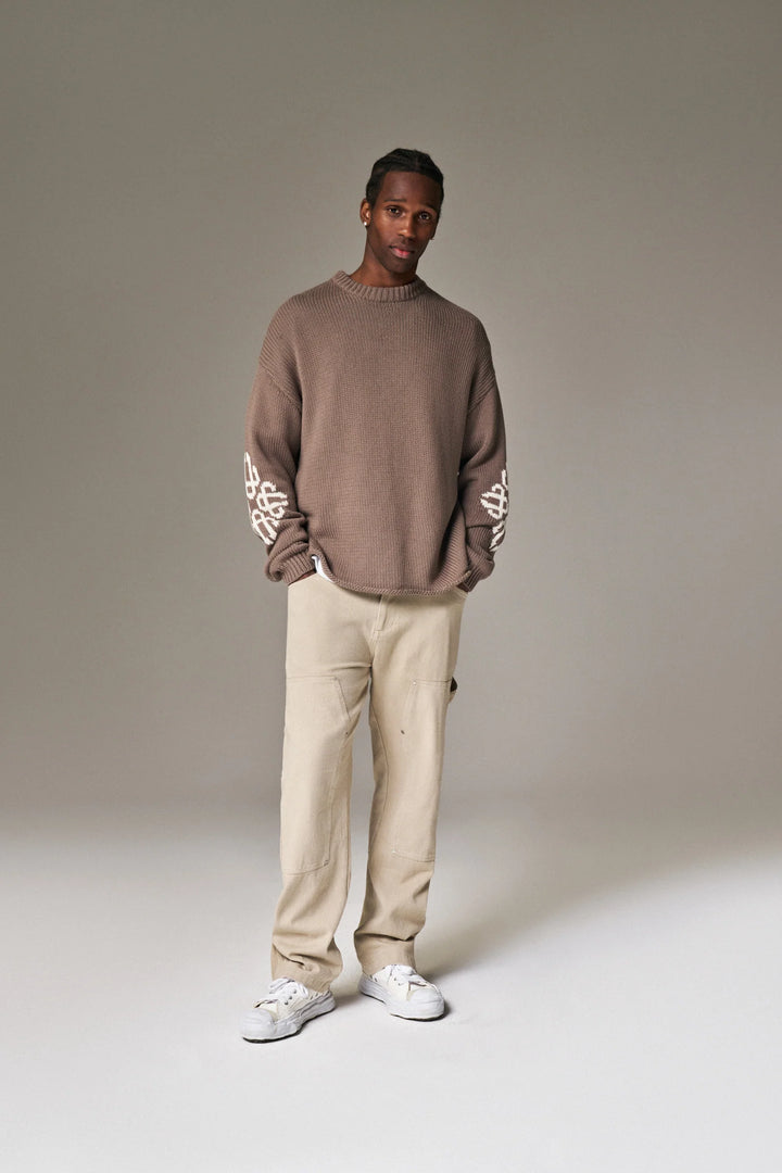 TWILL RIVET DETAIL CARPENTER PANT BEIGE