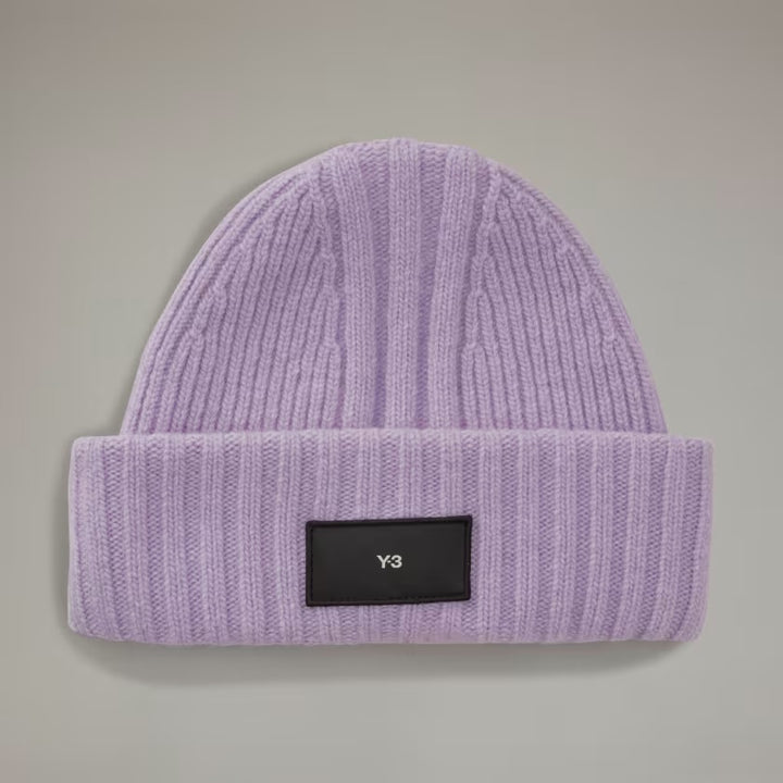 Y-3 KNITTED BEANIE - PURPLE