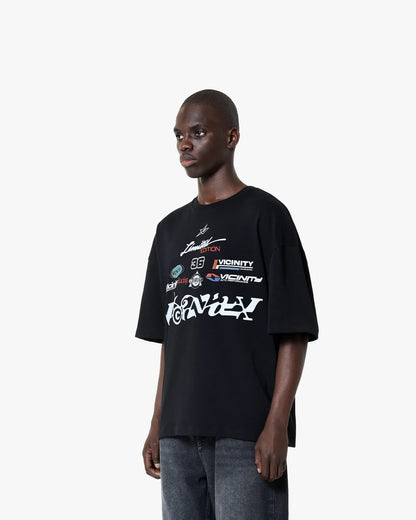 VICINITY RACING LOGOS TEE BLACK