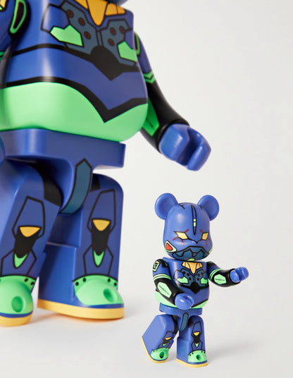 MEDICOM TOY. Evangelion Unit 1 "New Paint Version" BE@RBRICK 100% and 400% figure set.