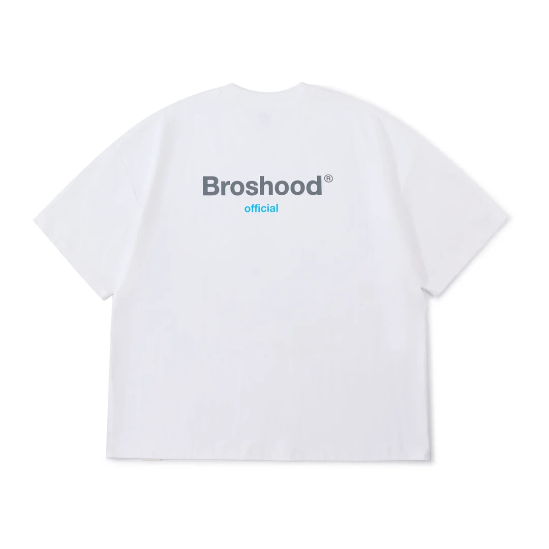 BROSHOOD "OFFICIAL" LOGO PRINT TEE WHITE