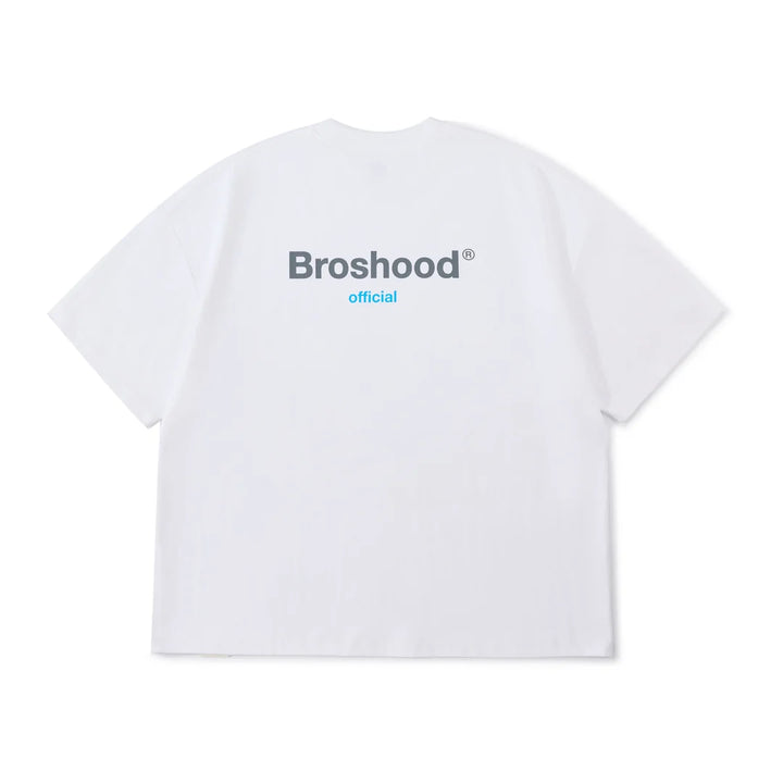 BROSHOOD "OFFICIAL" LOGO PRINT TEE WHITE