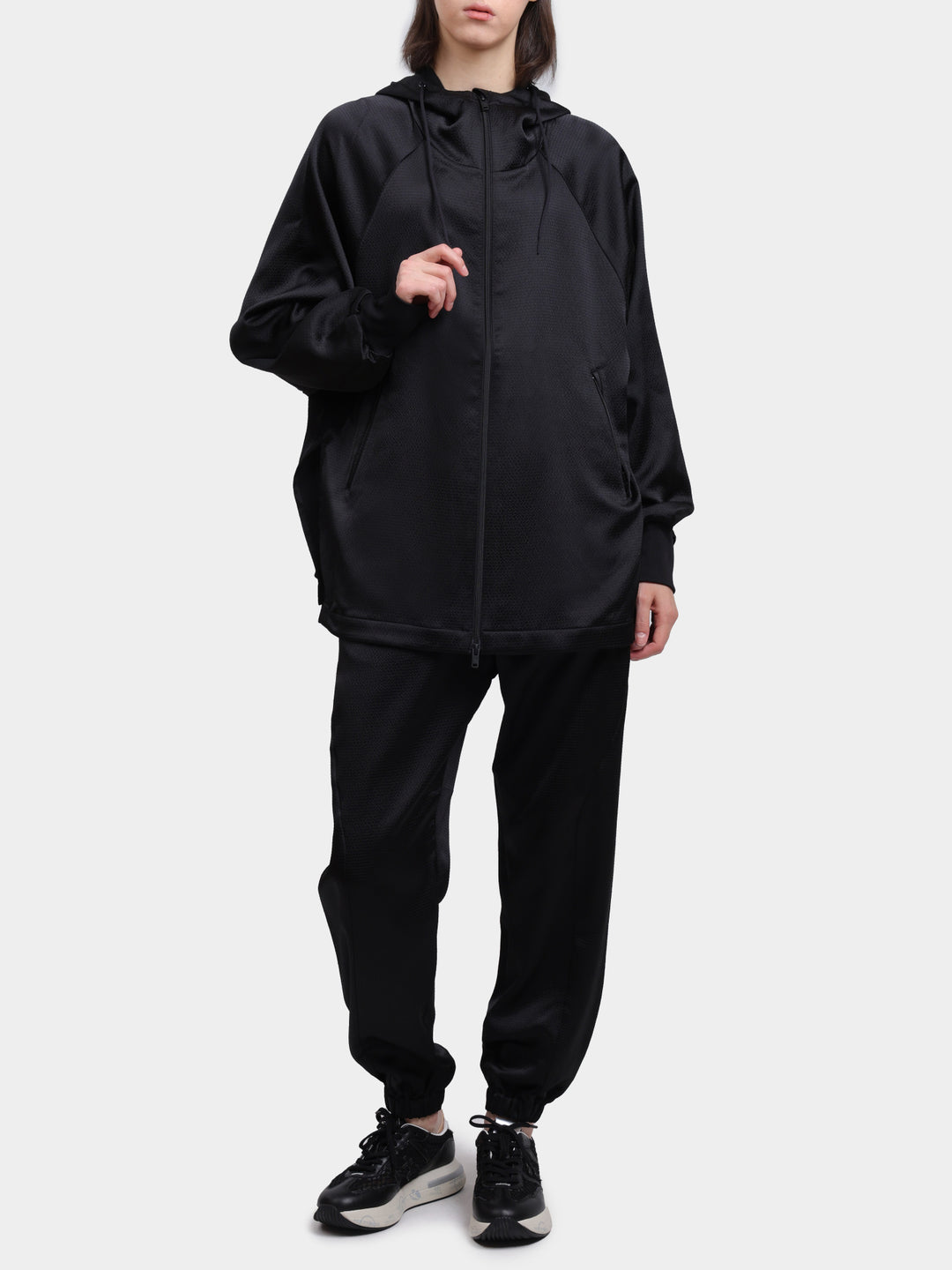 Y-3 TECH SEERSUCKER ZIP HOODIE