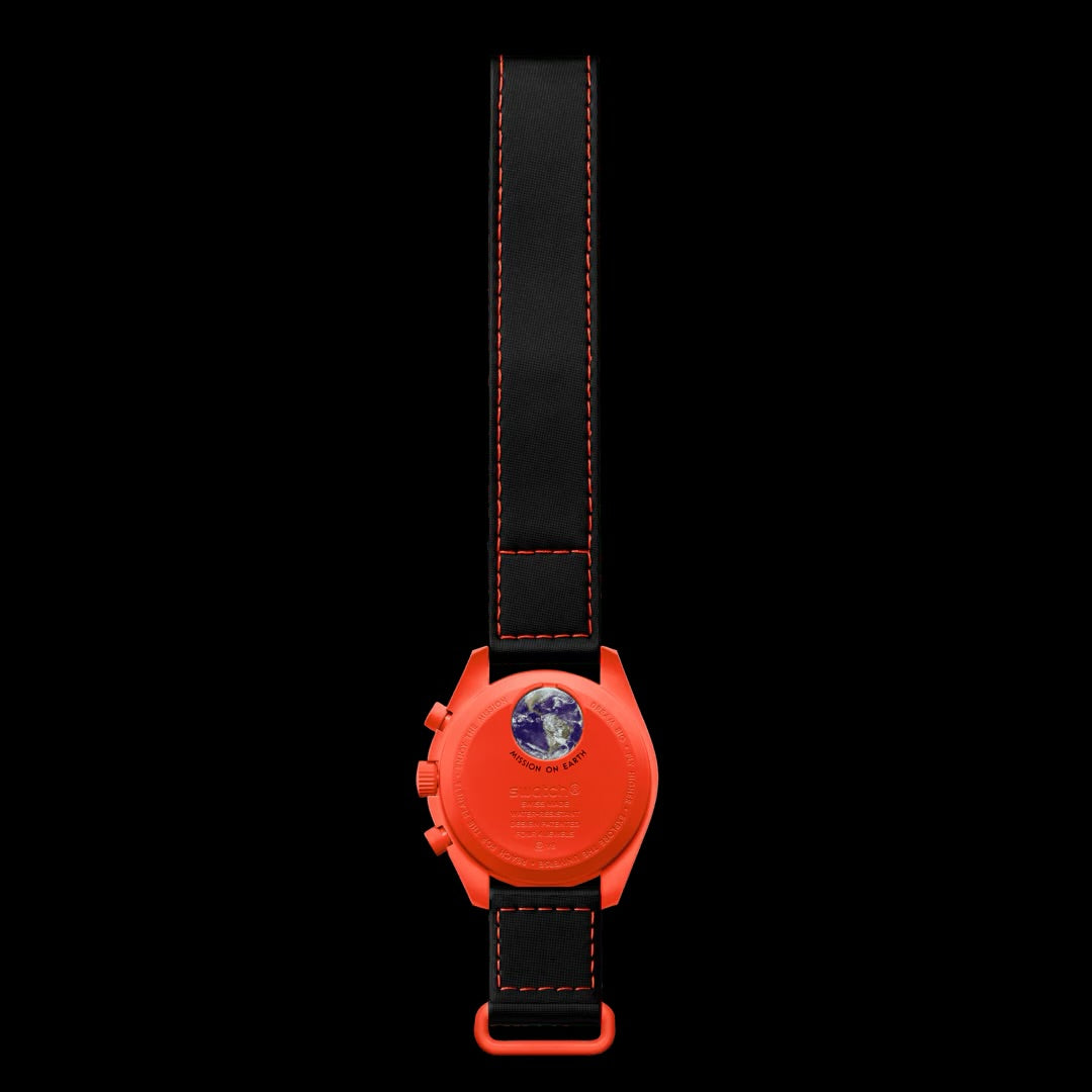 Omega X Swatch MISSION ON EARTH - LAVA שעון אומגה בשיתוף פעולה עם סווטש