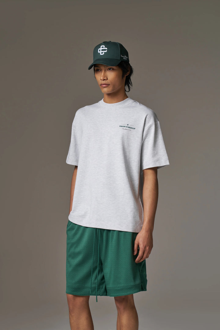 COPYRIGHT MULTI GRAPHIC T-SHIRT GREY MARL