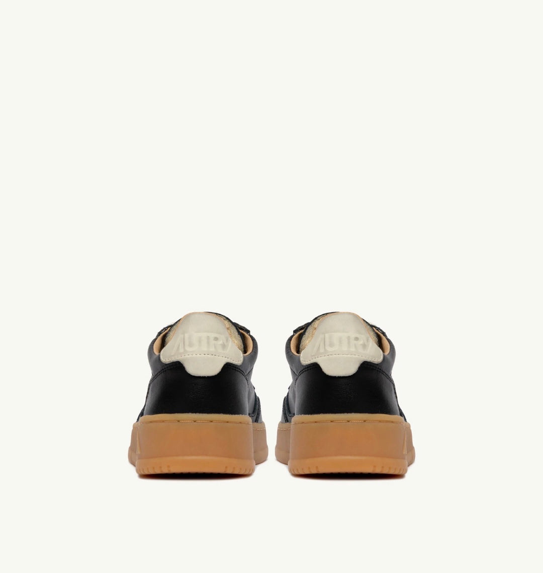 AUTRY SNEAKERS MEDALIST LOW SNEAKERS IN BLACK AND MARSHMALLOW LEATHER AULM - BD04