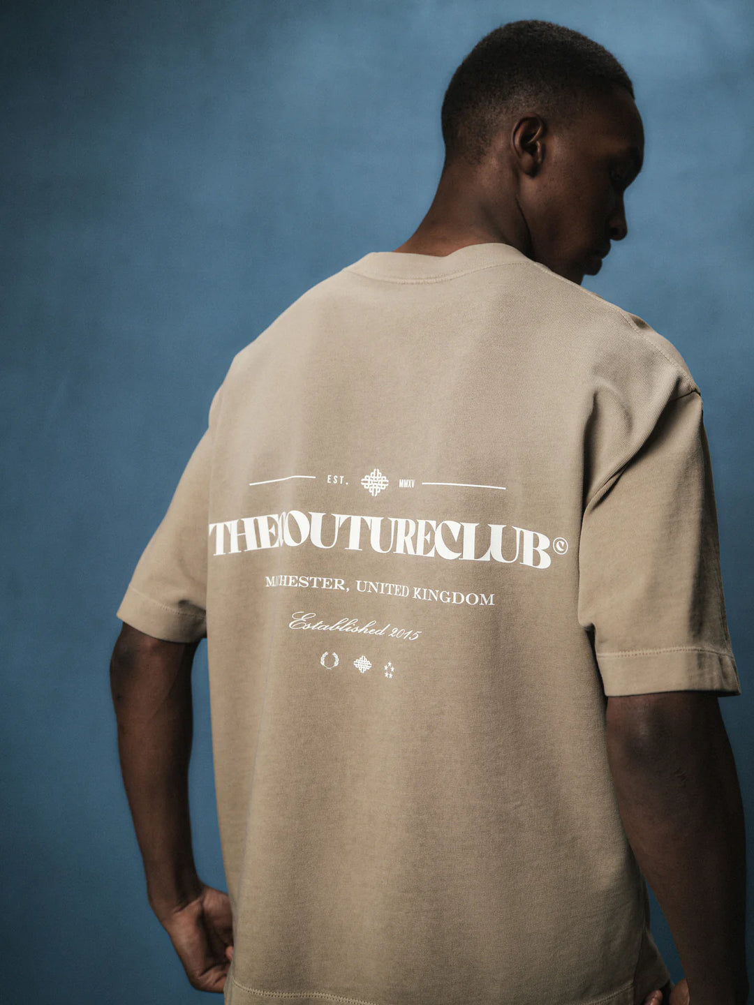 SPRAY WASH COPYRIGHT MULTI GRAPHIC T-SHIRT BEIGE