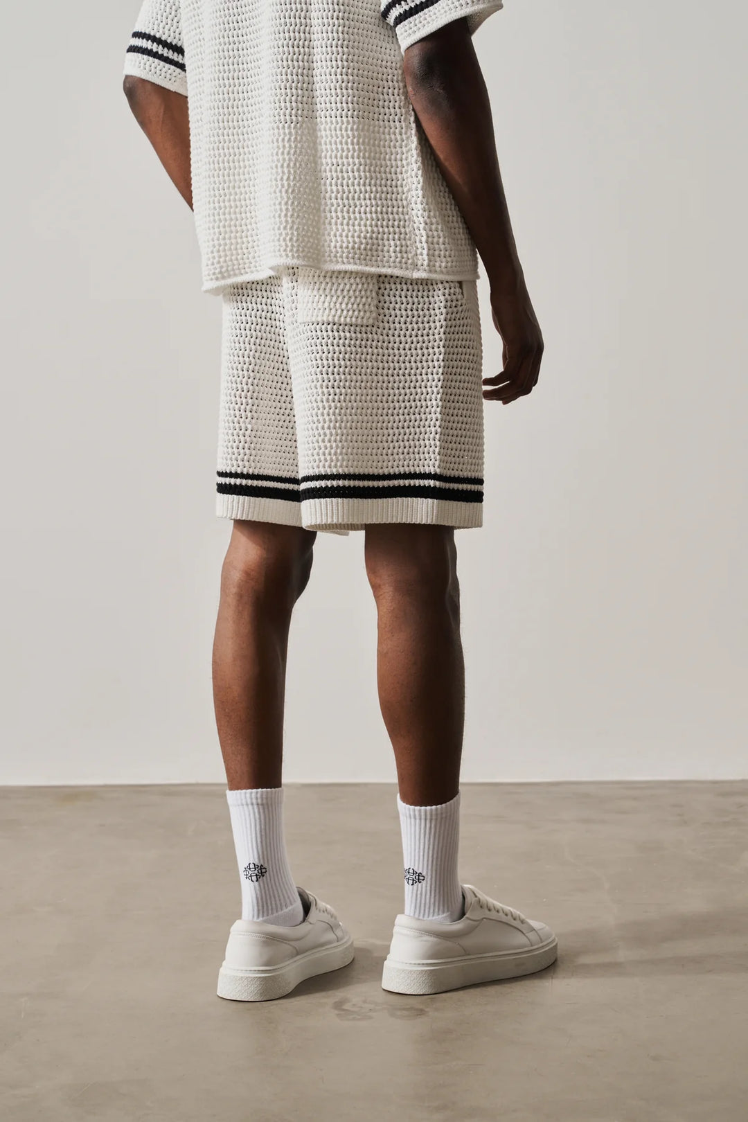 CROCHET KNITTED SHORTS WHITE