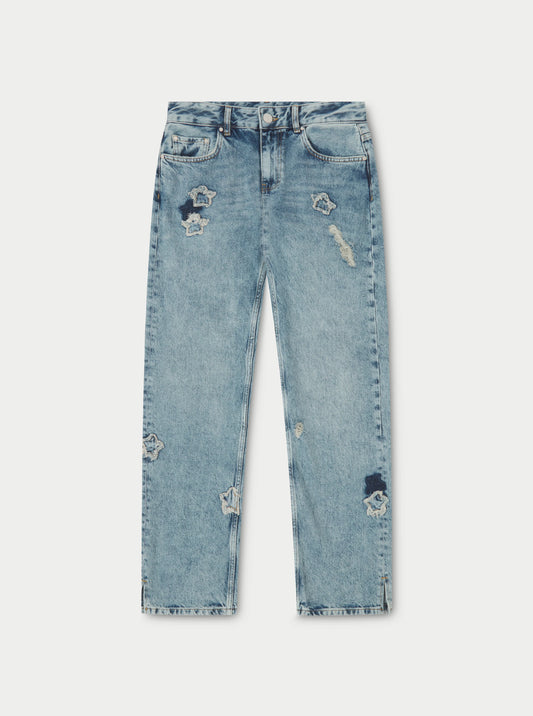 STAR APPLIQUE DENIM JEANS