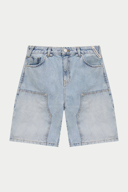 DENIM CARPENTER SHORTS BLUE WASH