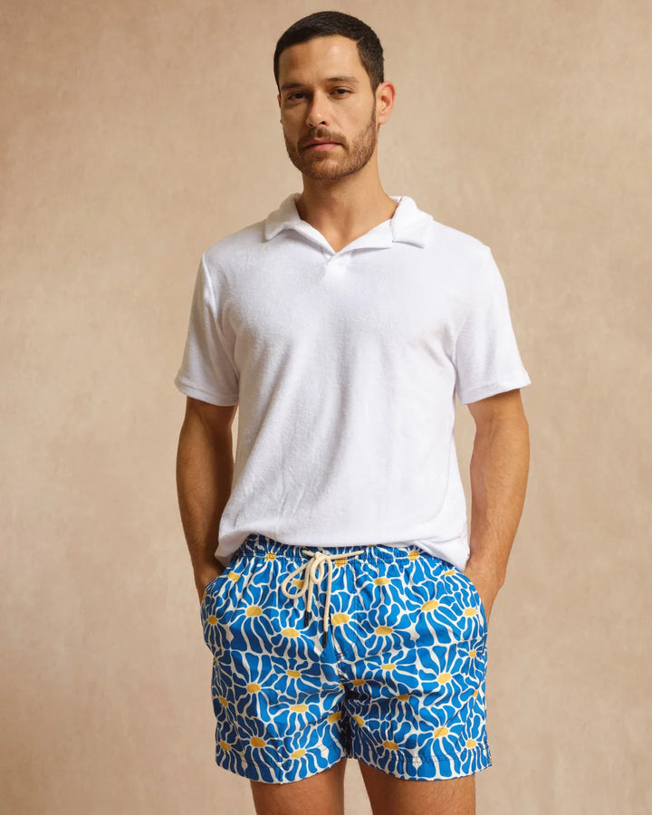 PENINSULA MEN'S MONTEFIORE SWIM SHORTS BLUE YELLOW