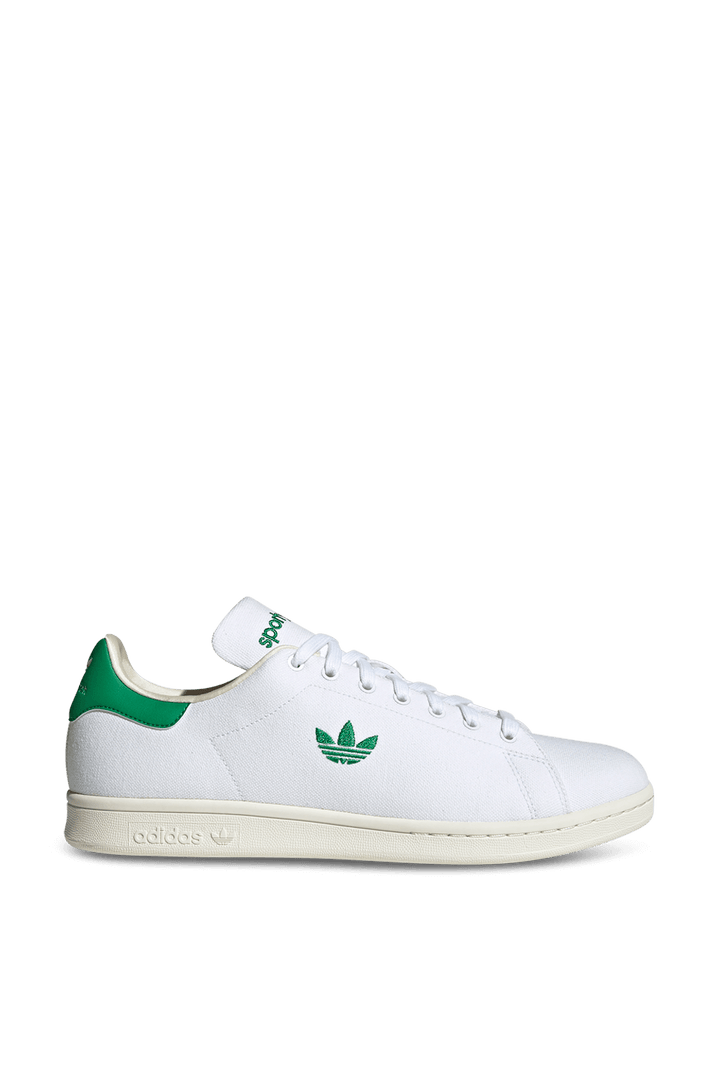 ADIDAS ORIGINALS + Sporty & Rich Stan Smith leather-trimmed canvas sneakers