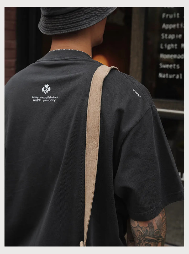 UNBANT LOGO VINTAGE TEE CARBON BLACK