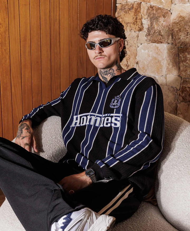 STRIPED POLO COTTON KNIT