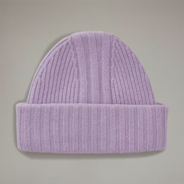 Y-3 KNITTED BEANIE - PURPLE