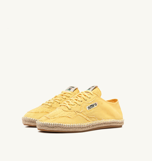 AUTRY SANDY ESPADRILLES IN PASTEL YELLOW CANVAS