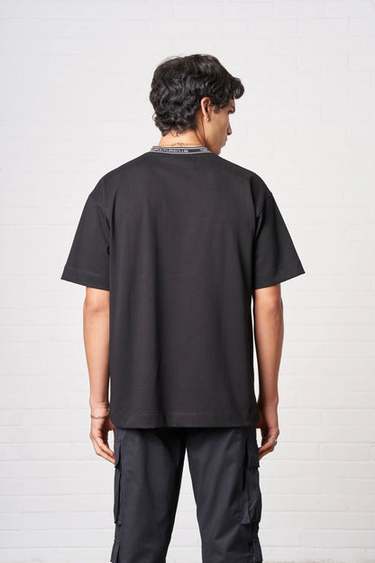 JACQUARD COLLAR T-SHIRT