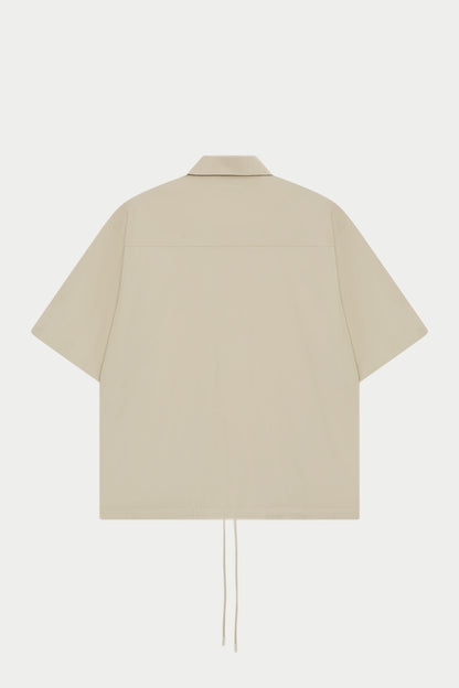NYLON DRAWCORD SHIRT STONE