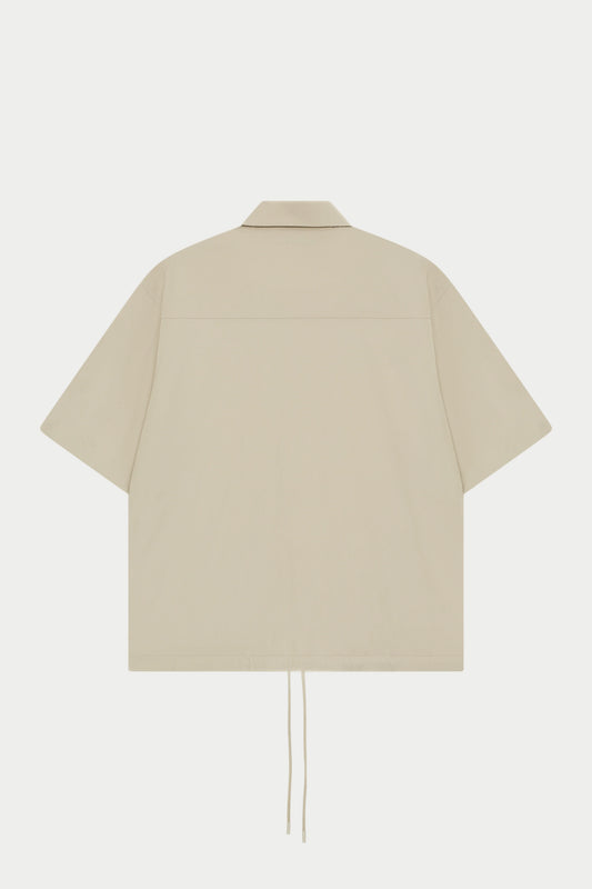 NYLON DRAWCORD SHIRT STONE