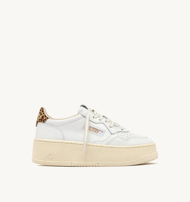 AUTRY Medalist Platform Low Women VO01 Leat/Ponysp Wht/Leop