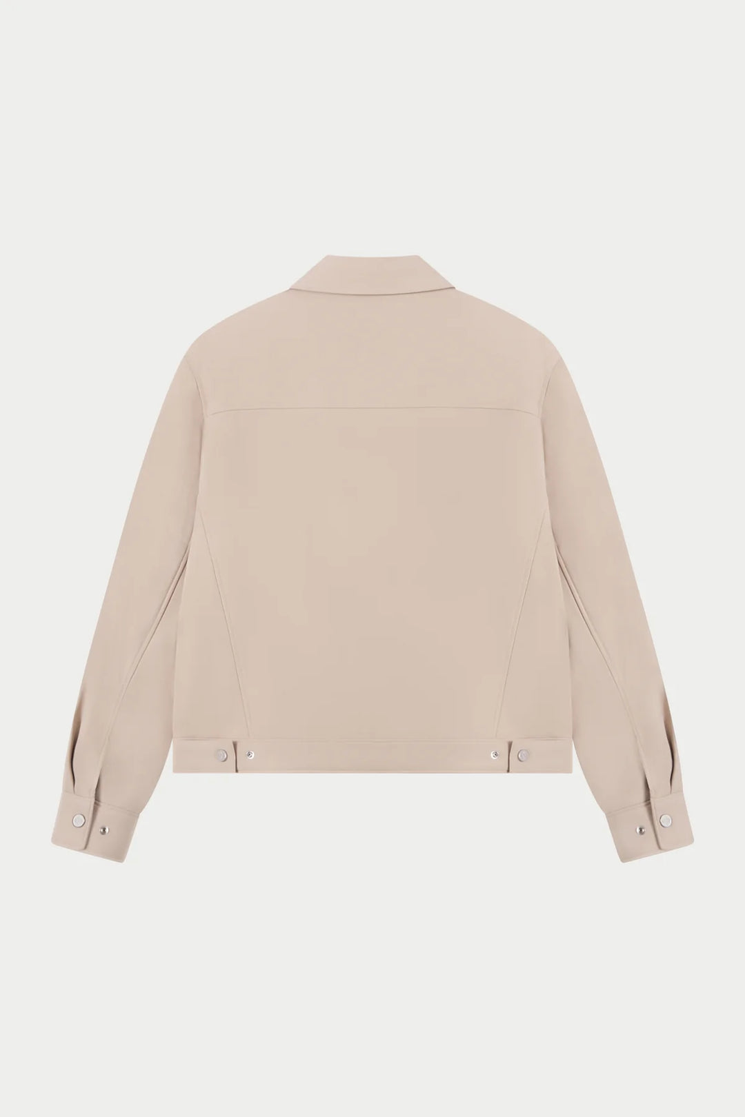 FAUX LEATHER POCKET TAILORED JACKET - STONE