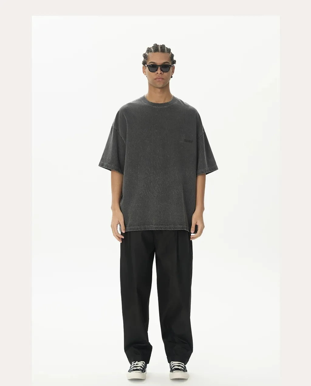 SEGUNDA+ VINTAGE WASH OVERSIZED TEE CHARCOAL
