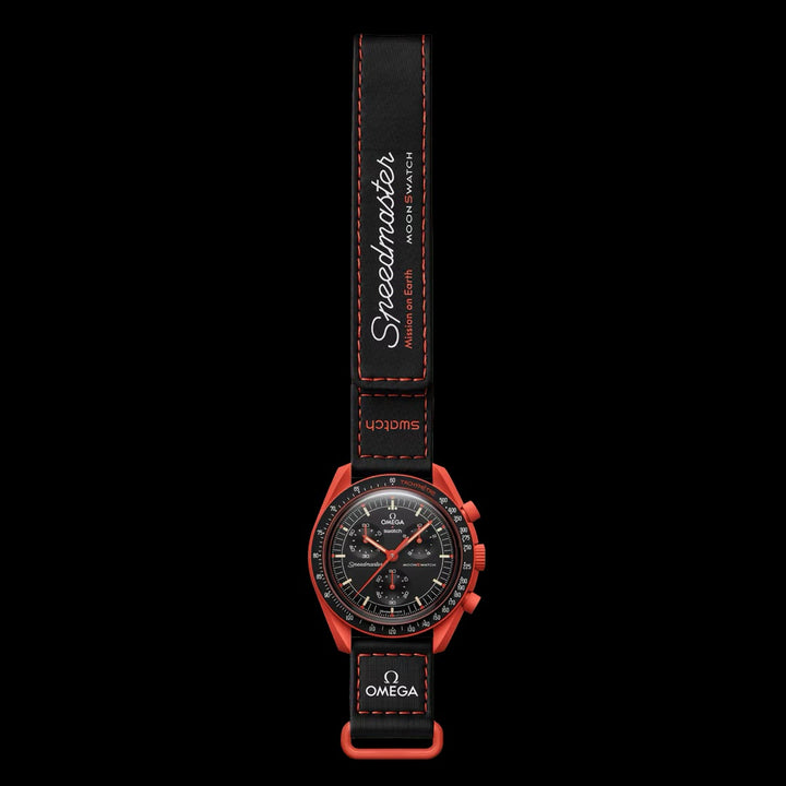 Omega X Swatch MISSION ON EARTH - LAVA שעון אומגה בשיתוף פעולה עם סווטש