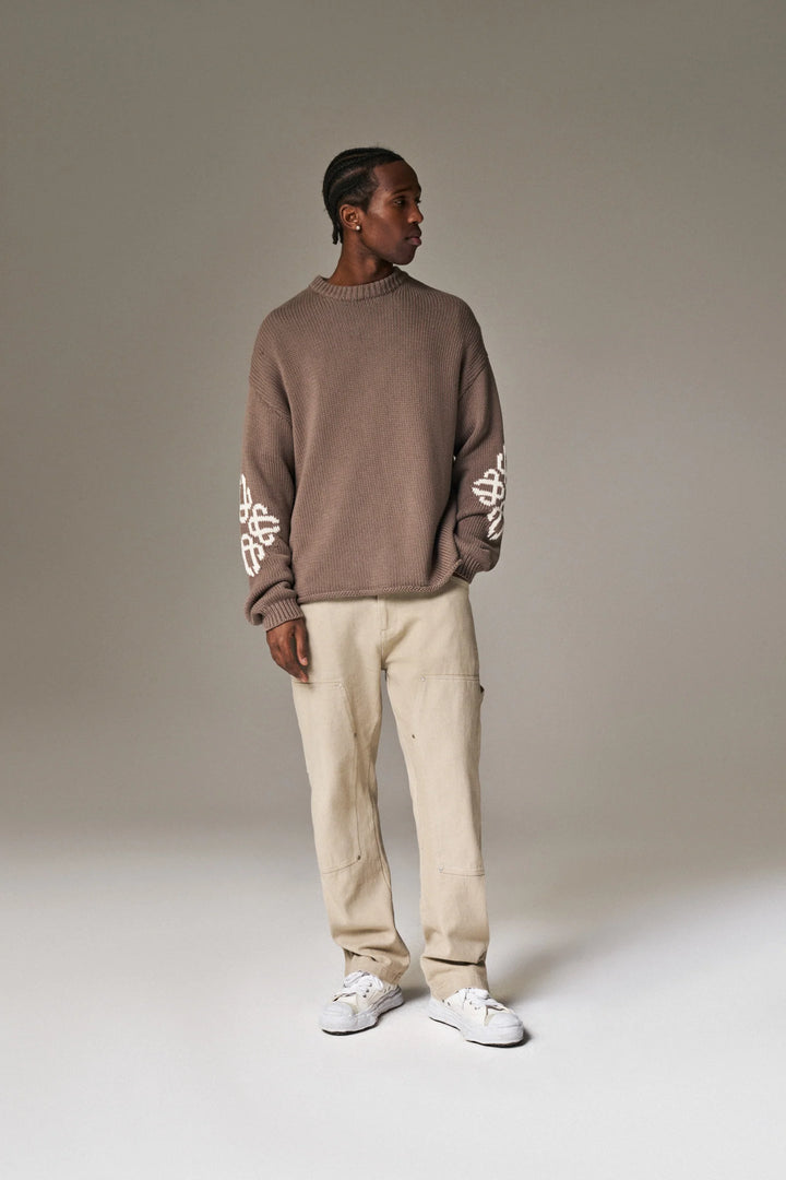 TWILL RIVET DETAIL CARPENTER PANT BEIGE