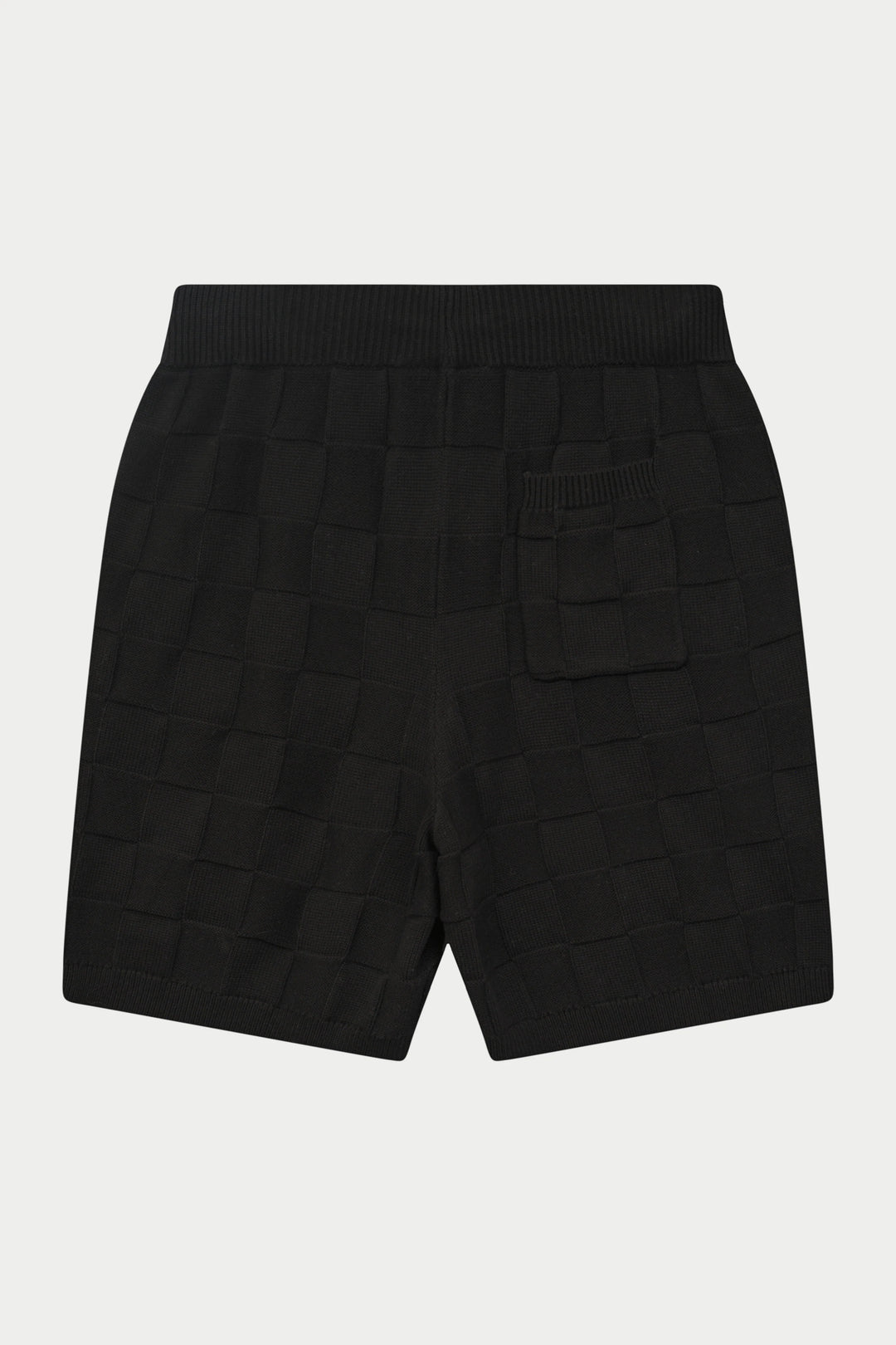 CHECKERBOARD KNITTED SHORT BLACK
