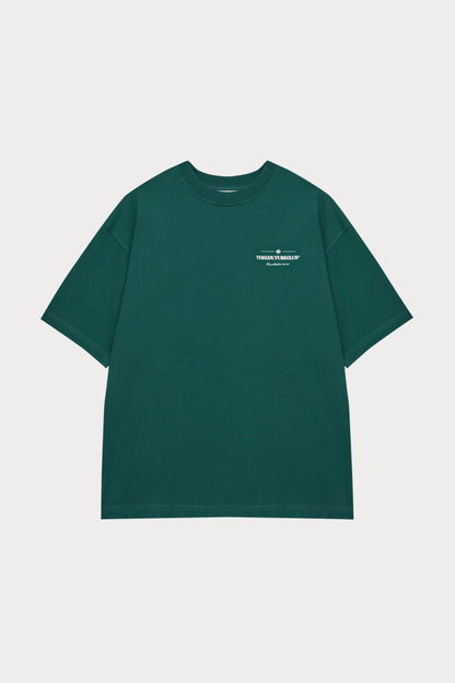 COPYRIGHT MULTI GRAPHIC T-SHIRT FOREST GREEN