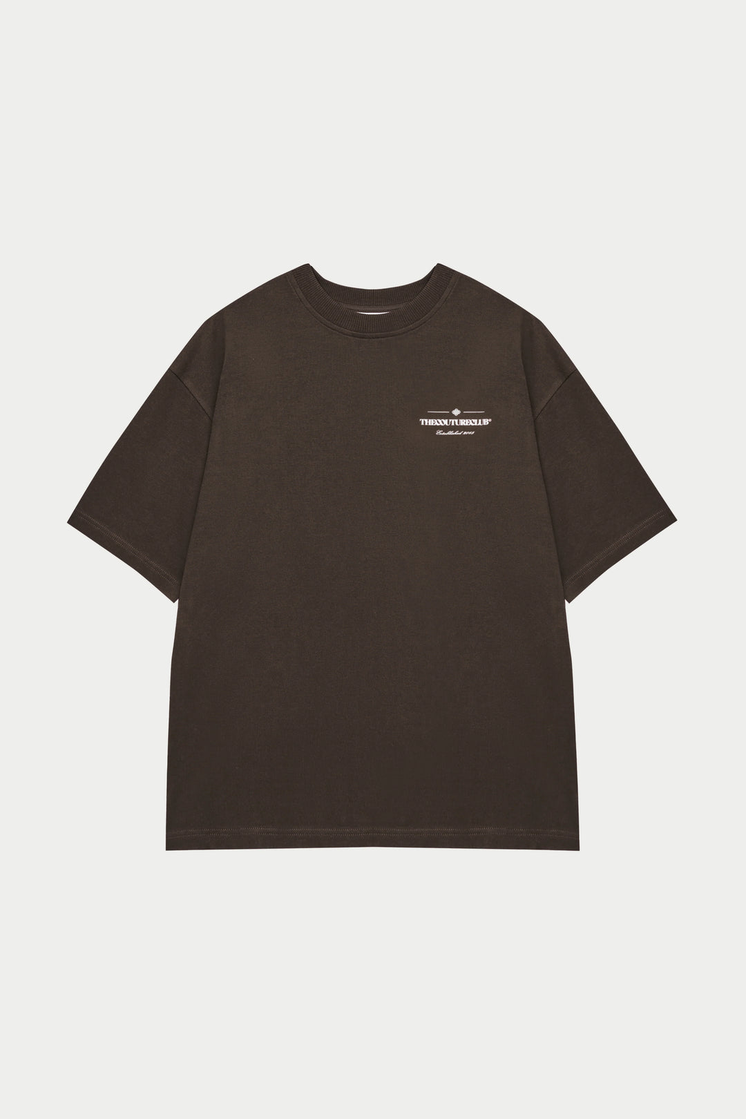 COPYRIGHT MULTI GRAPHIC T-SHIRT BROWN