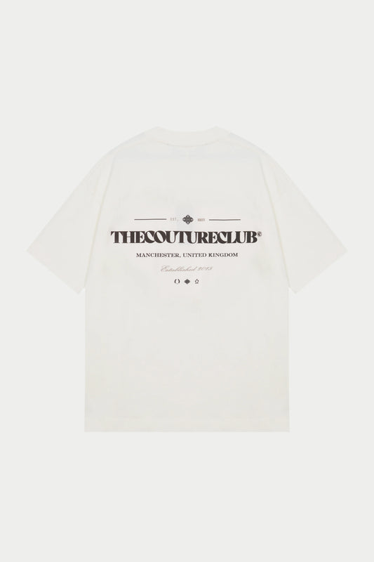 COPYRIGHT MULTI GRAPHIC T-SHIRT OFF WHITE