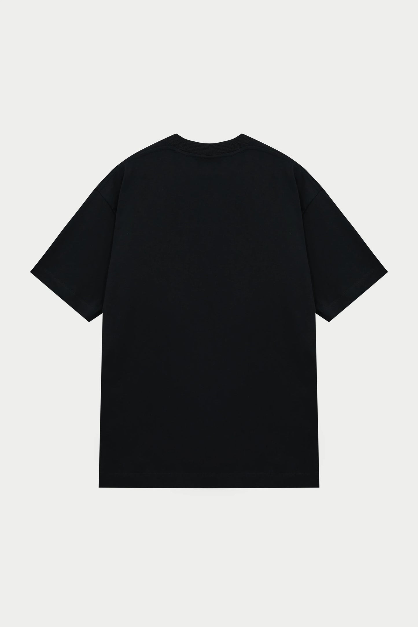 SCRIPT EMBROIDERED T-SHIRT BLACK