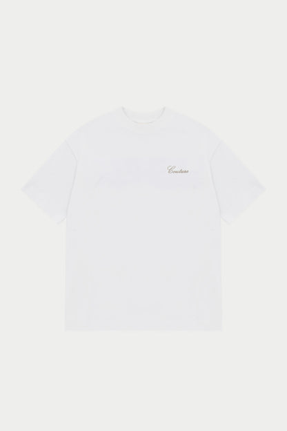 SCRIPT EMBROIDERED T-SHIRT OFF WHITE