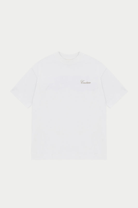 SCRIPT EMBROIDERED T-SHIRT OFF WHITE
