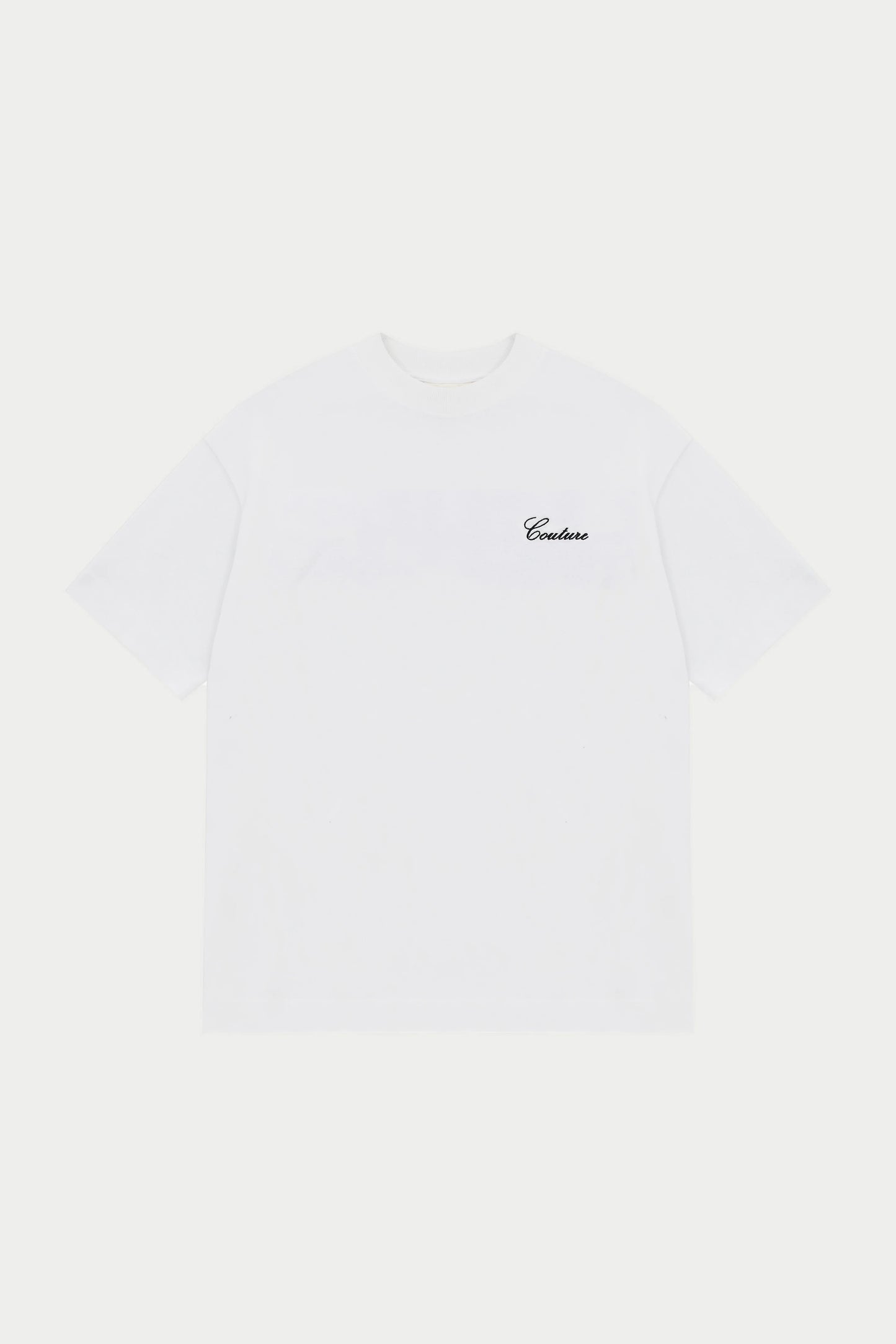 SCRIPT EMBROIDERED T-SHIRT WHITE
