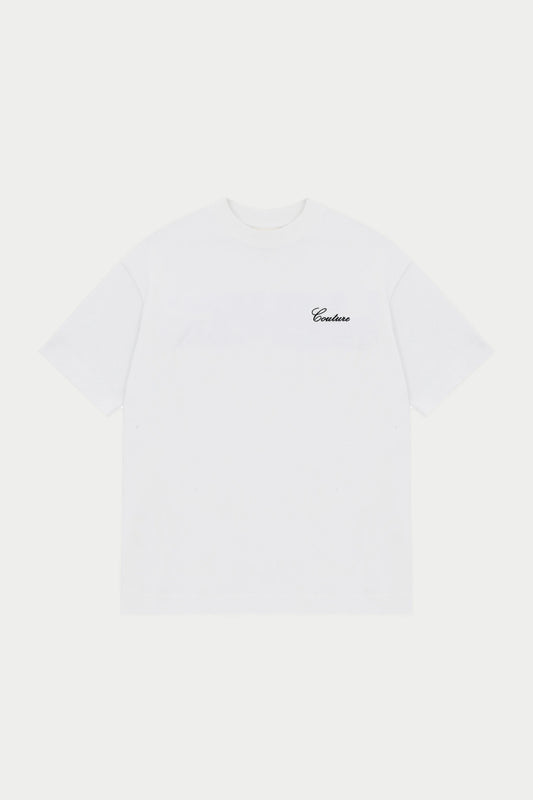 SCRIPT EMBROIDERED T-SHIRT WHITE