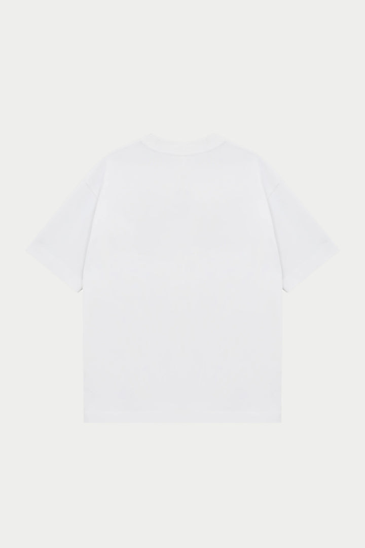 SCRIPT EMBROIDERED T-SHIRT WHITE