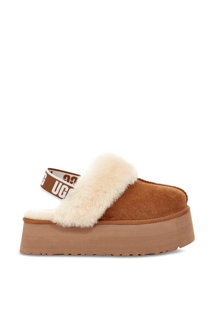 UGG WOMEN'S FUNKETTE CHESTNUT סנדליי פלטפורמה פאנקט חום