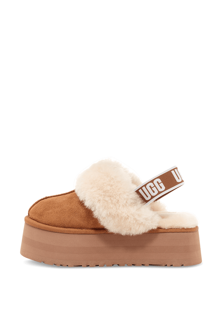 UGG WOMEN'S FUNKETTE CHESTNUT סנדליי פלטפורמה פאנקט חום
