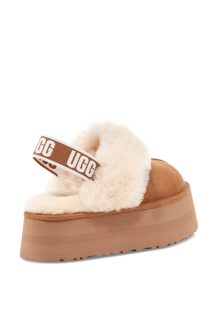 UGG WOMEN'S FUNKETTE CHESTNUT סנדליי פלטפורמה פאנקט חום