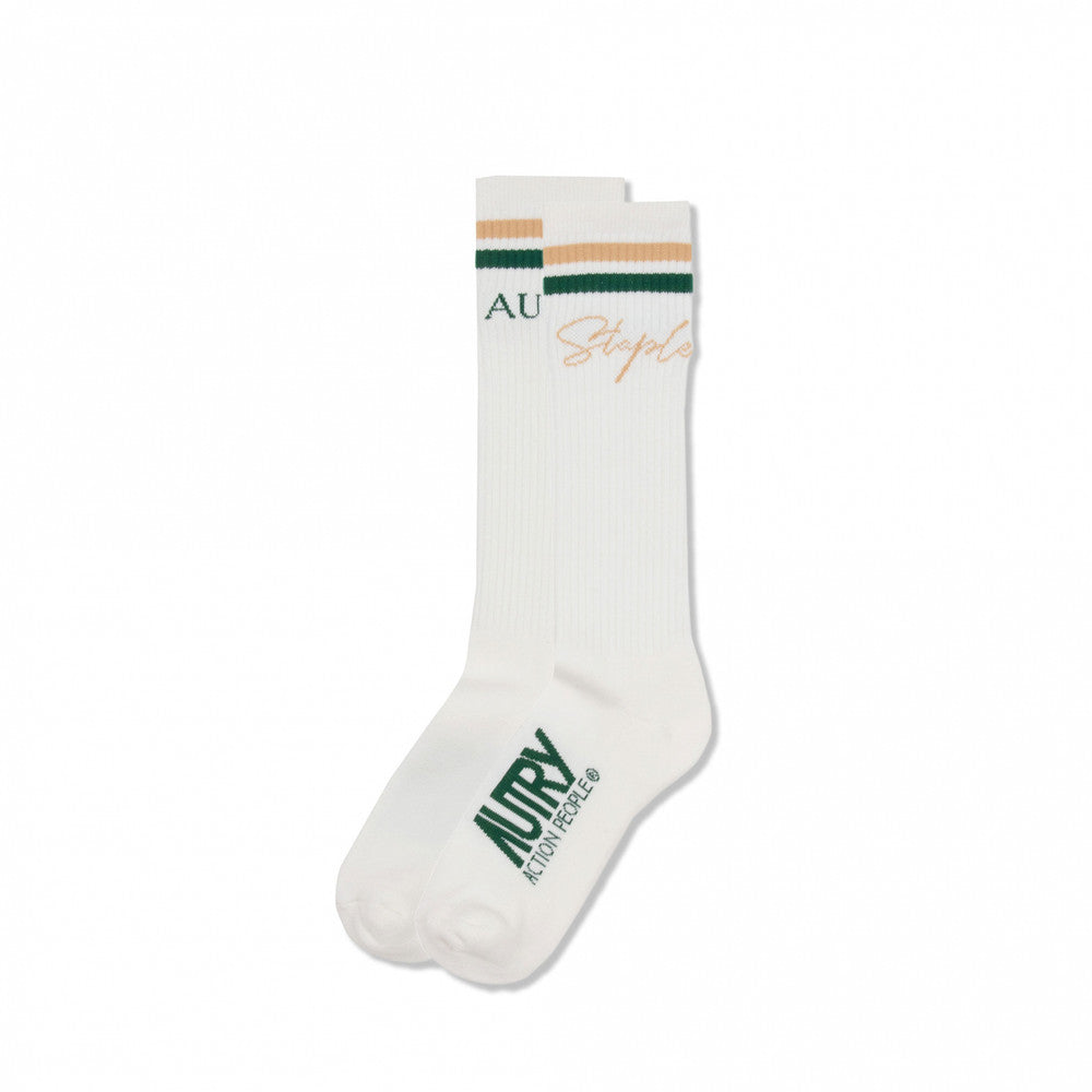 AUTRY X STAPLE SOCKS - WHITE