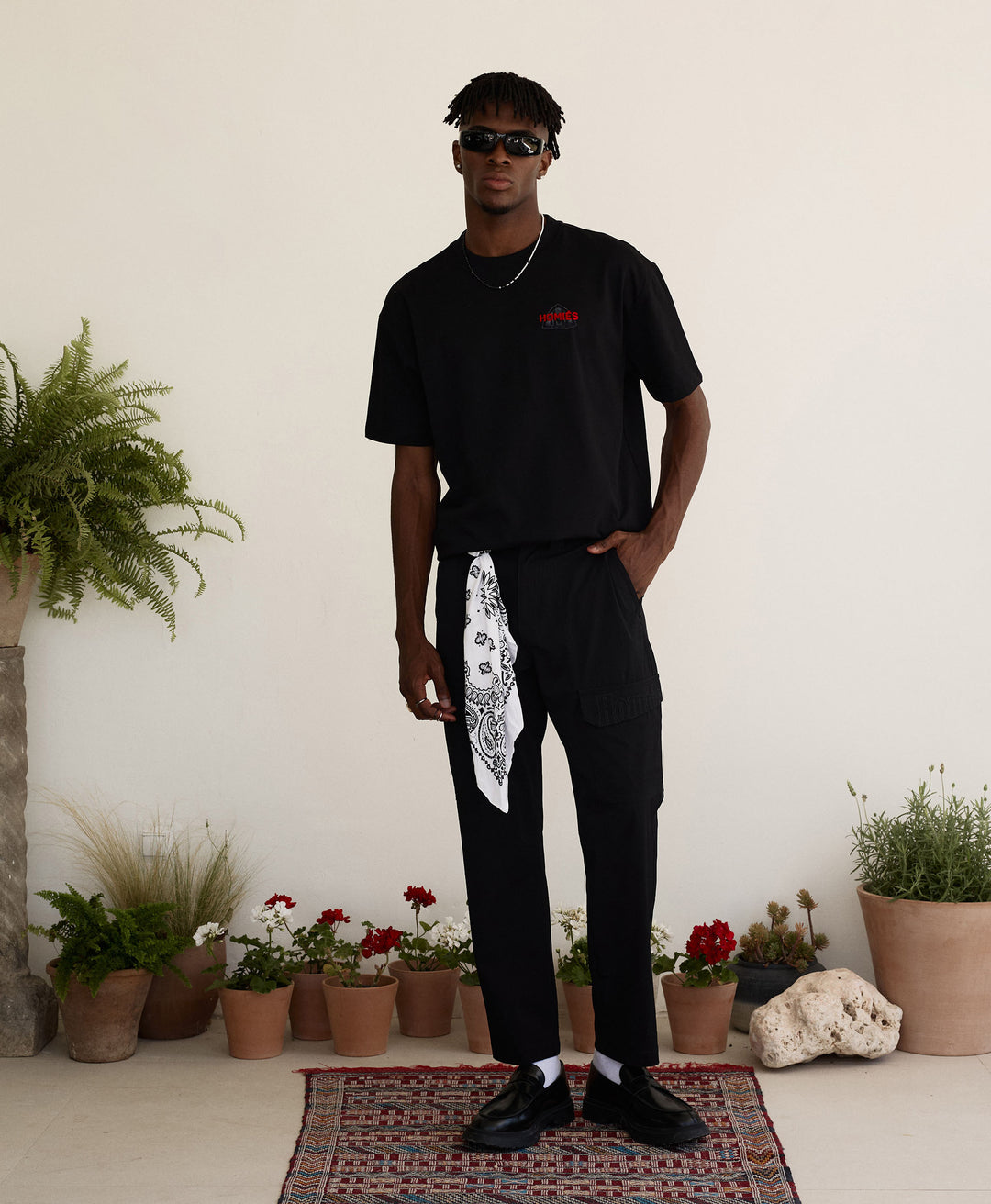 HOMIÉS UTILITY CARGO PANTS BLACK
