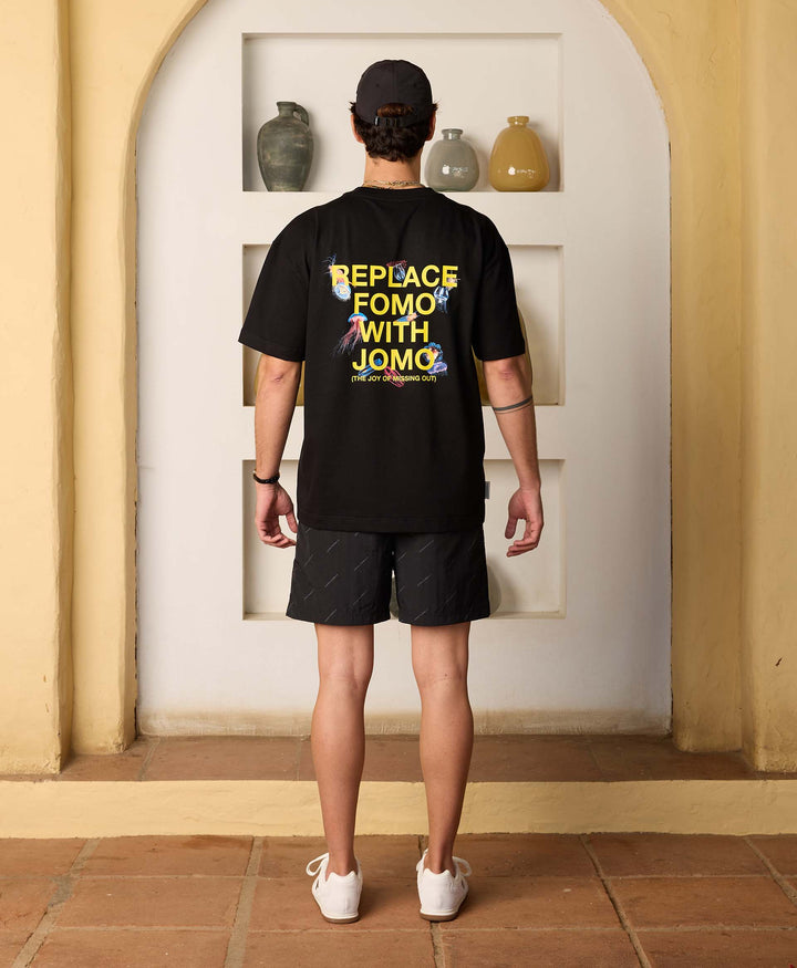HOMIÉS SWIM SHORTS PATTERN LOGO BLACK