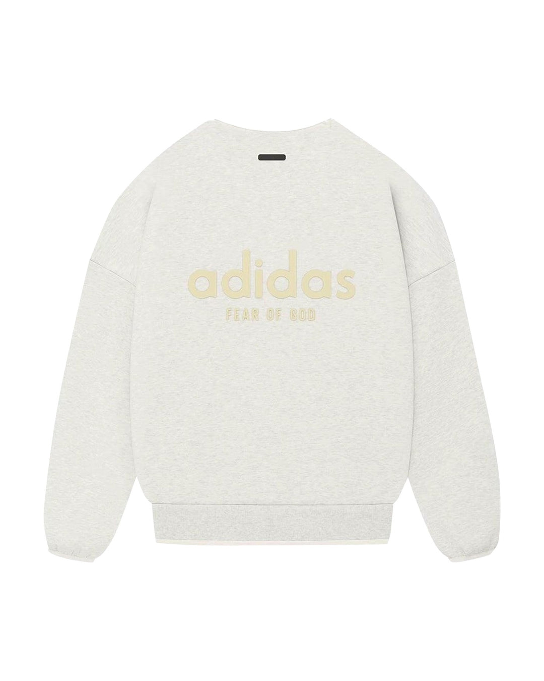 ADIDAS MEN'S ATHLETICS HEATHER CREWNECK X FEAR OF GOD ATHLETICS OATMEAL - סווטשירט אדידס פיר אוף גוד אוף-וויט מלאנז׳ לגברים - תמונה 2