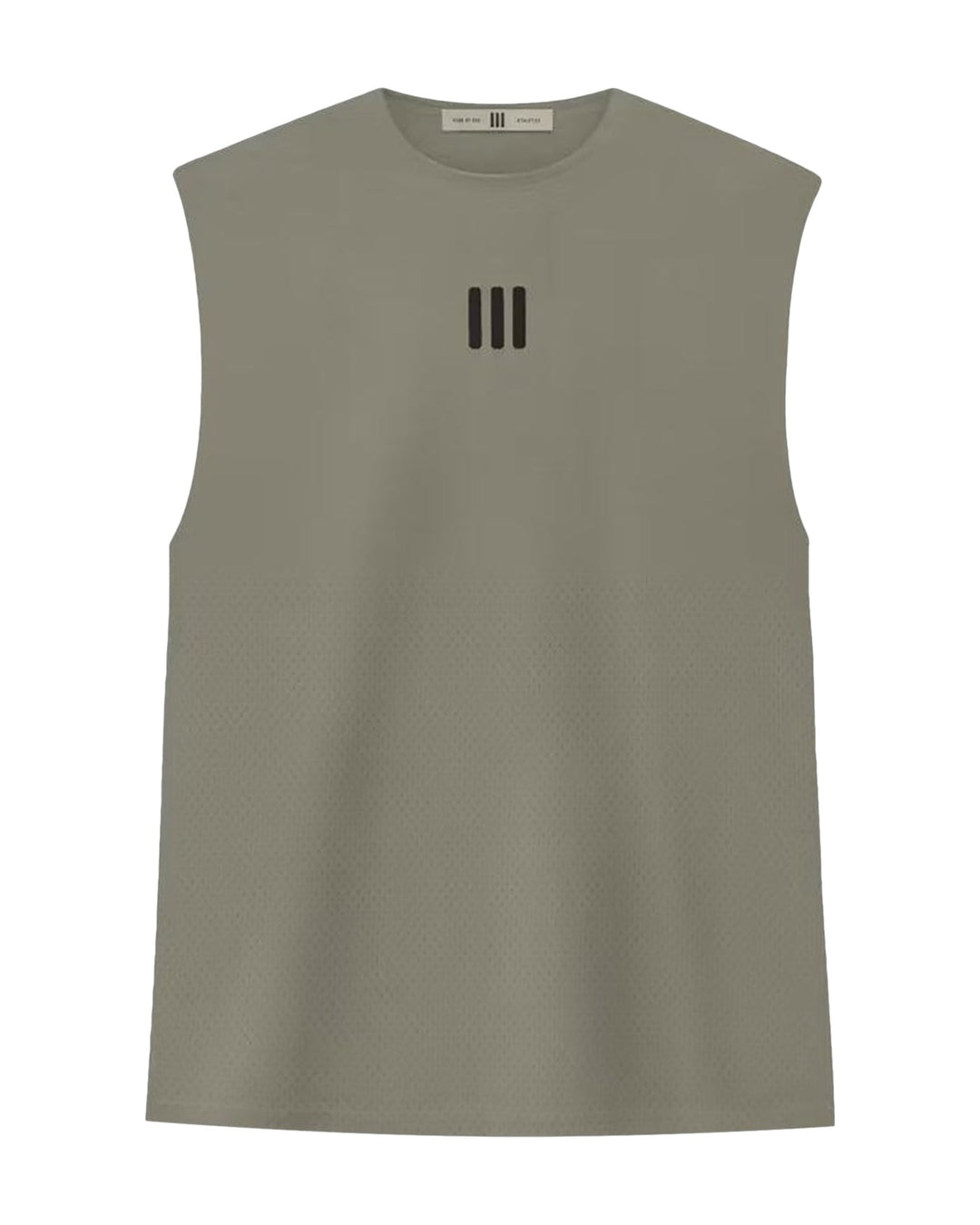 ADIDAS MEN'S ATHLETICS MUSCLE TANK X FEAR OF GOD ATHLETICS CLAY - גופייה אדידס פיר אוף גוד זית-אפור לגברים - תמונה 1